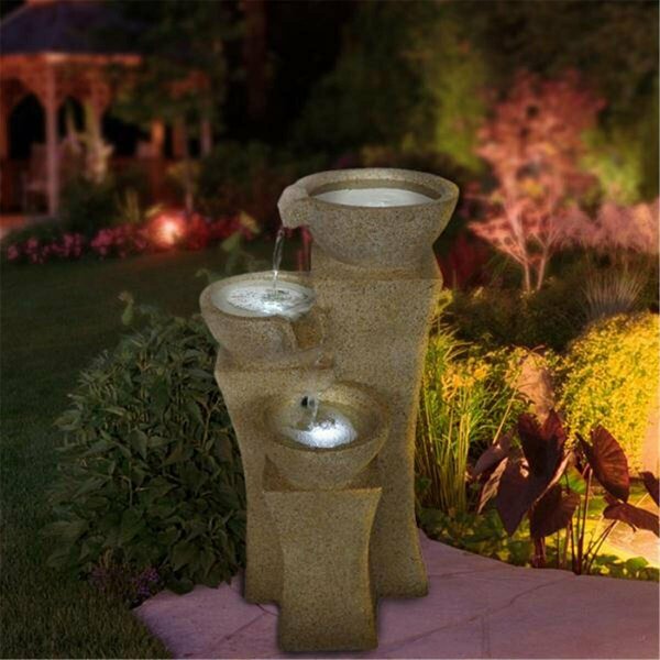 Grillgear Cascade Bowls Fountain with LED Lights GR3202787